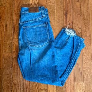 Madewell classic straight distressed jean